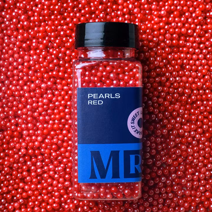 Mr Cake Sprinkles, Red Pearls - 85 grams
