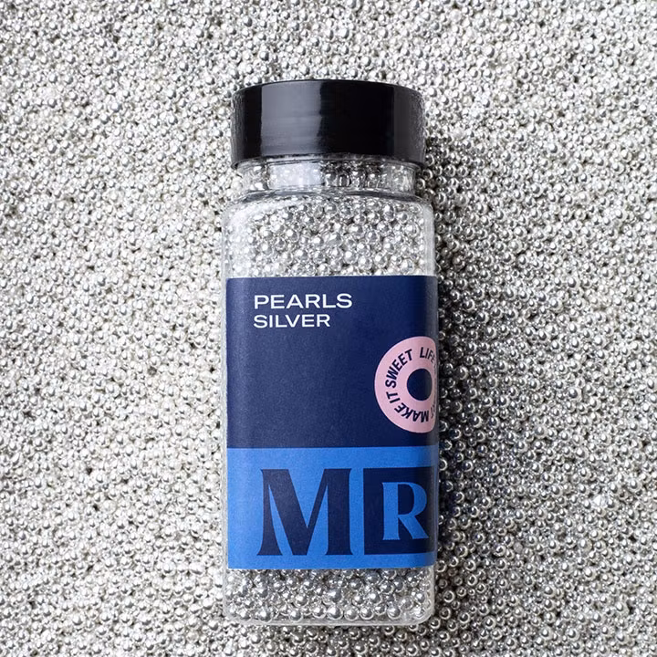 Mr Cake Sprinkles, Small Silver Pearls - 85 grams