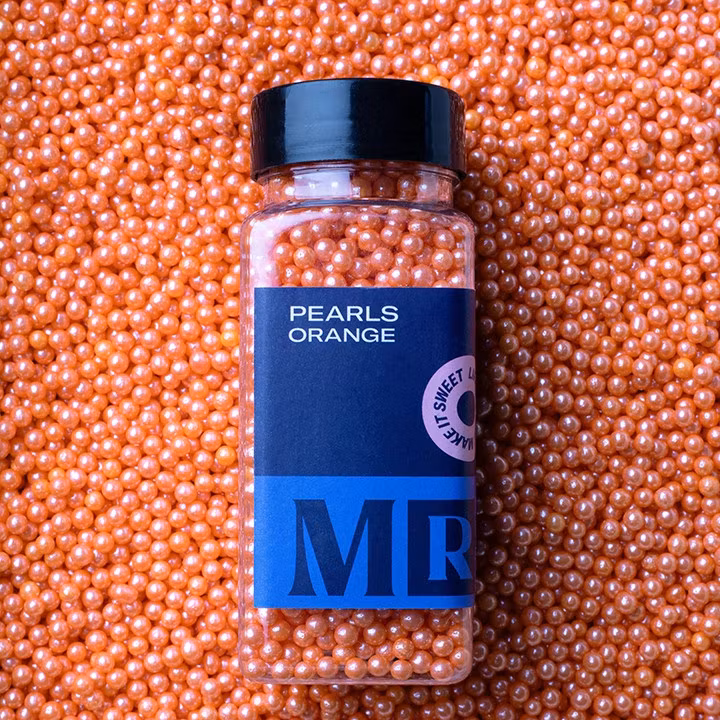 Mr Cake Sprinkles, Orange Pearls - 85 grams