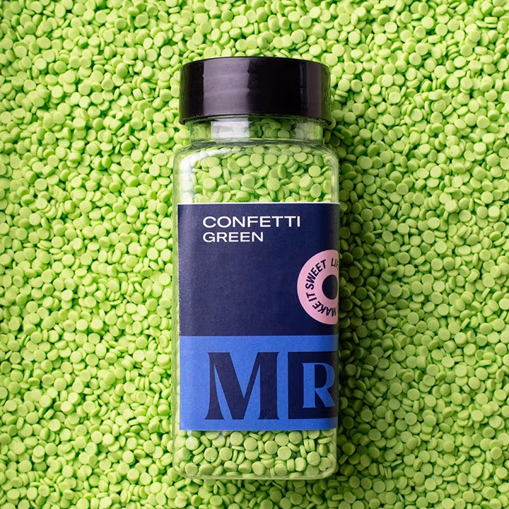 Mr Cake Sprinkles, Small Green Confetti - 85 grams