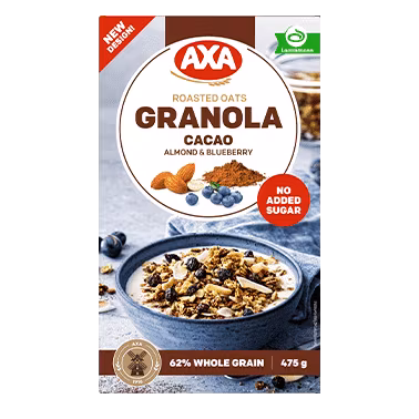 Granola AXA, kakao, migdały i borówka - 475 gramów