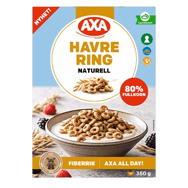 Axa Oatmeal Rings, Natural - 350 grams