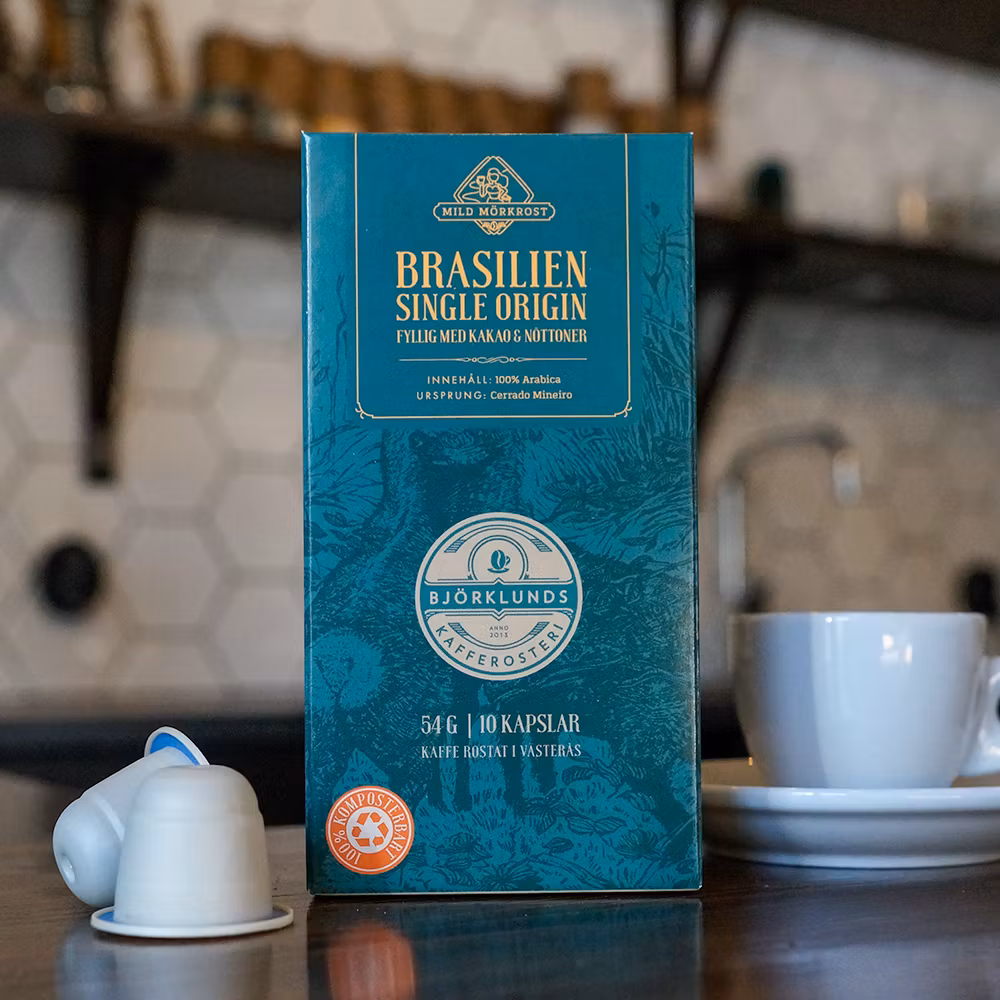 Björklunds Kafferosteri Brazil Single Origin Coffee Capsules - 10 capsules