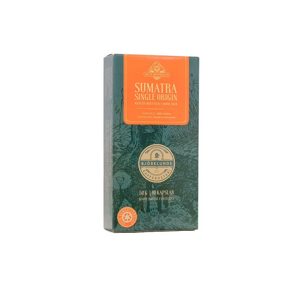 Björklunds Kafferosteri Sumatra Single Origin Coffee Capsules - 10 capsules