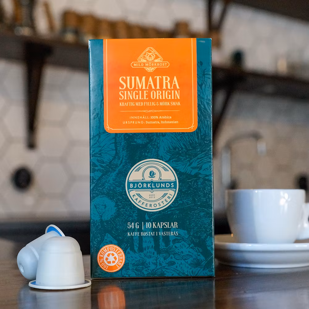 Björklunds Kafferosteri Sumatra Single Origin Coffee Capsules - 10 capsules