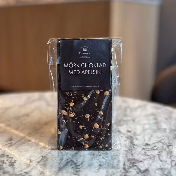 Barra de chocolate negro Chocolatte, naranja - 80 gramos