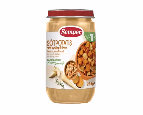 Semper Sweet Potato With Chicken & Lentils 1 Year - 235 grams