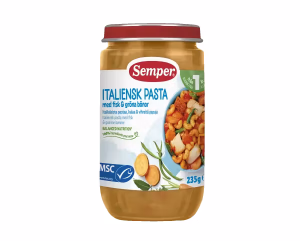 Semper Pasta Italiana con Pesce e Verdure 1 Anno - 235 grammi