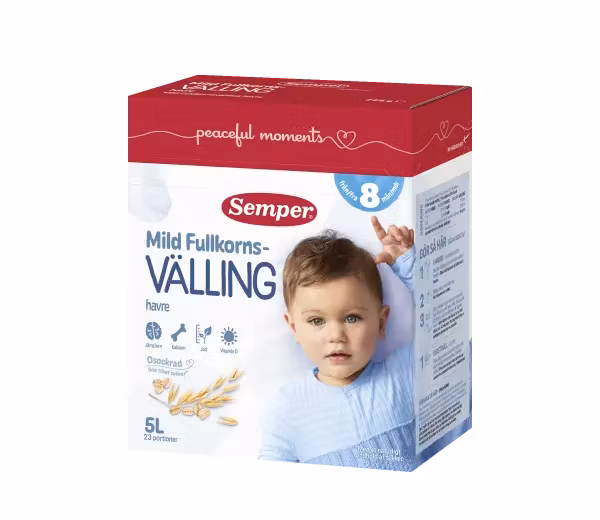 Semper Mild Whole-grain Gruel, Oats 8 Months - 725 grams