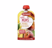 Semper Fruktmums Peach 6 Months - 110 grams