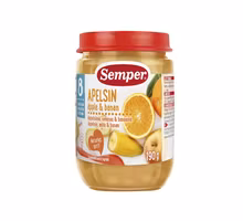 Semper Orange, Apple & Banana Dessert, 8 Months - 190 grams