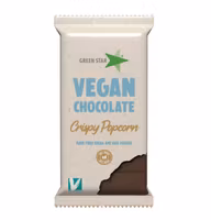 Green Star Vegan Chocolate, Crispy Popcorn - 100 grams