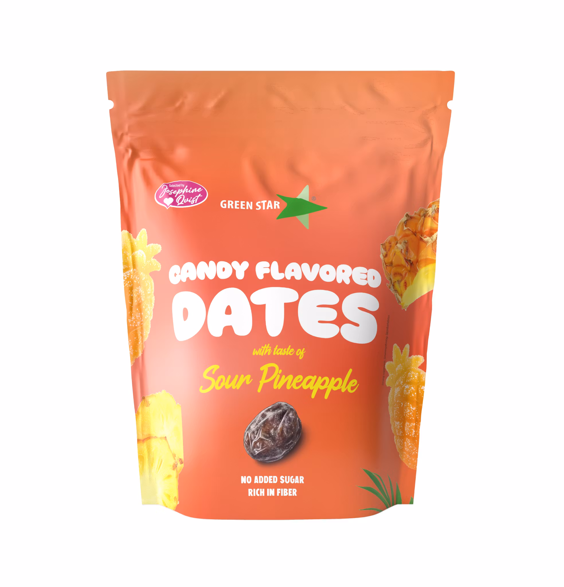 Green Star Candy Flavored Dates, Sour Pineapple - 90 grams