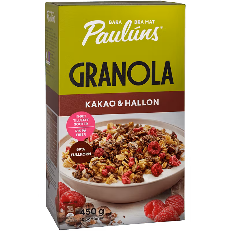 Paulúns Granola Cacao & Lampone - 450 grammi