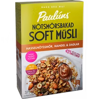 Paulúns Nut Butter Baked Soft Muesli Hazelnut Butter, Almonds and Dates - 375 grams