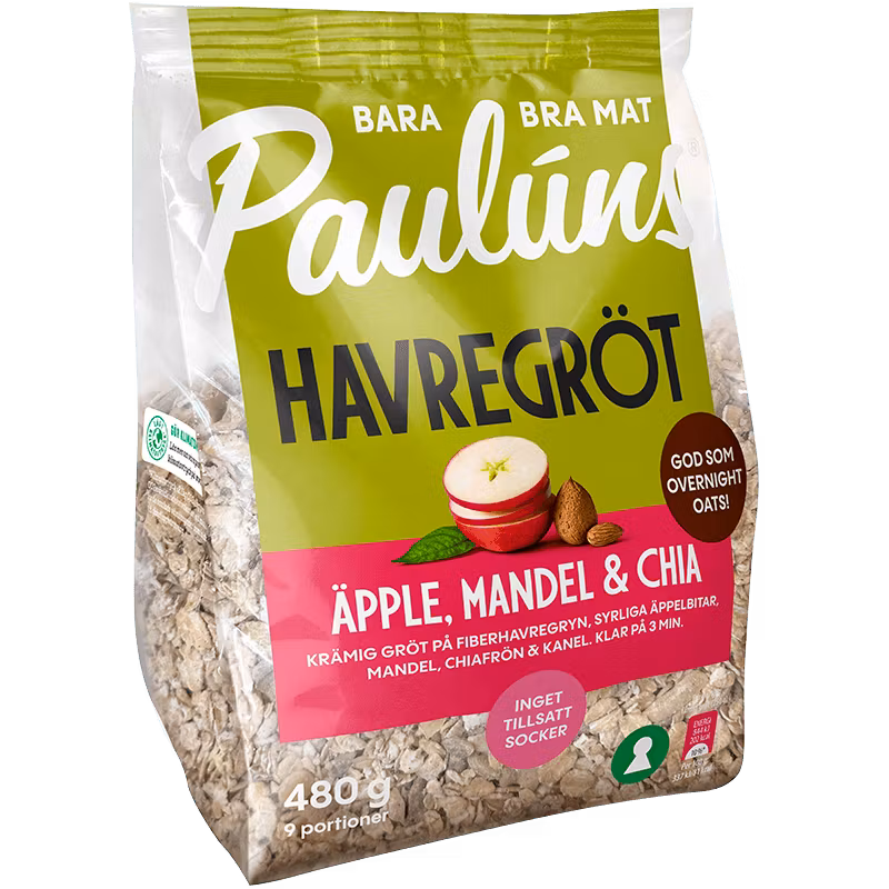 Paulún's Oatmeal Apple, Almond & Chia - 480 grams