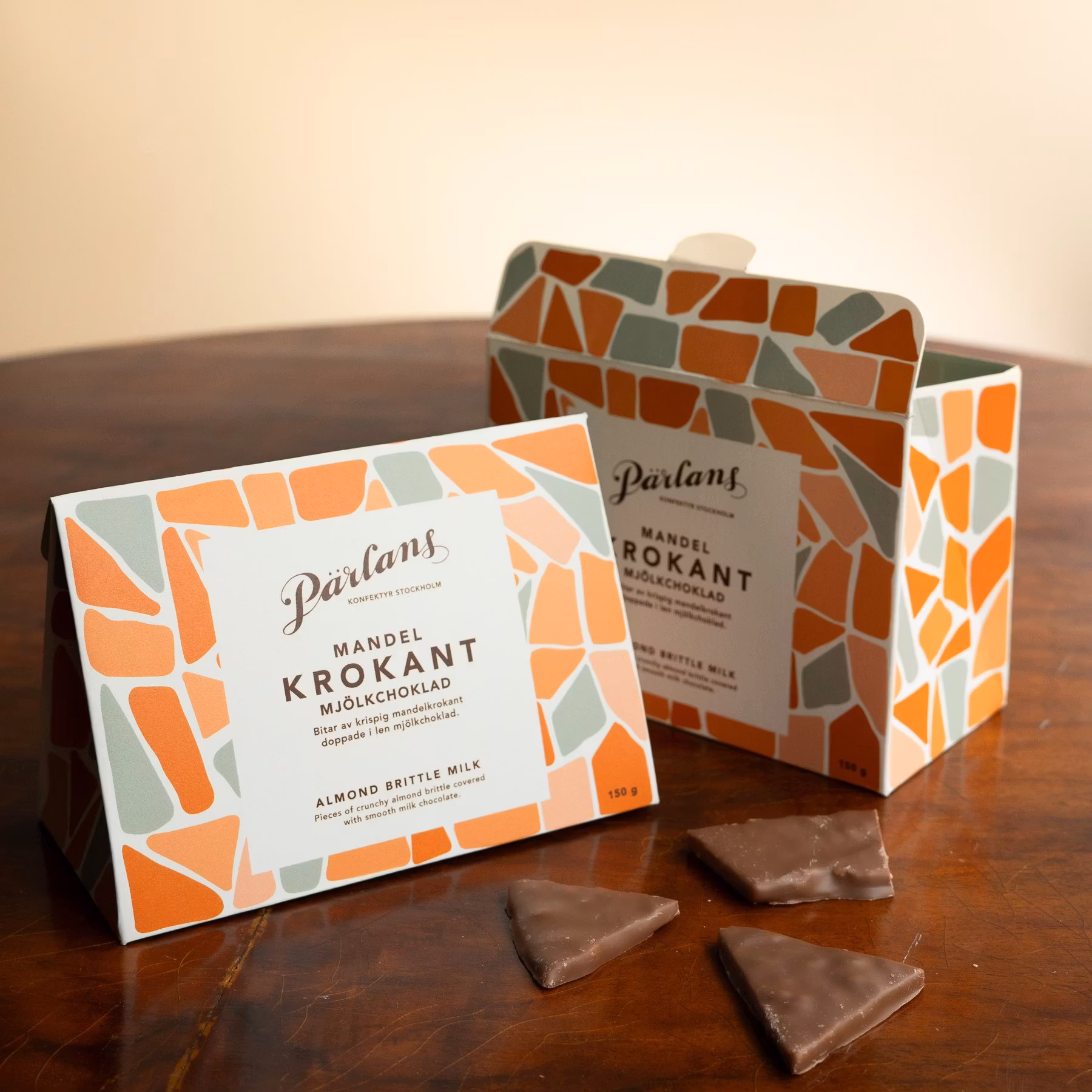 Pärlans Konfektyr Brittle, Almond Milk Chocolate - 150 grams