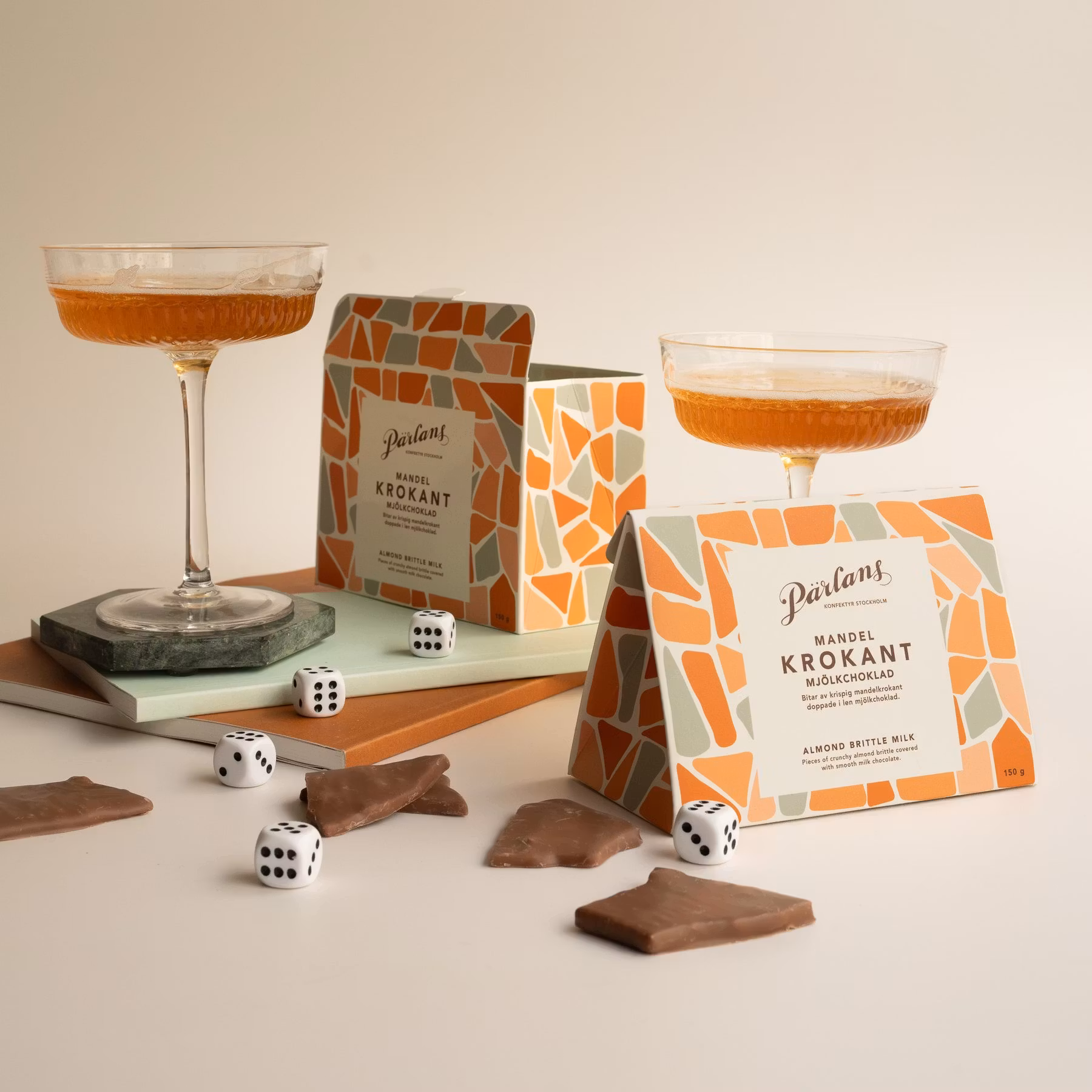 Pärlans Konfektyr Brittle, Almond Milk Chocolate - 150 grams