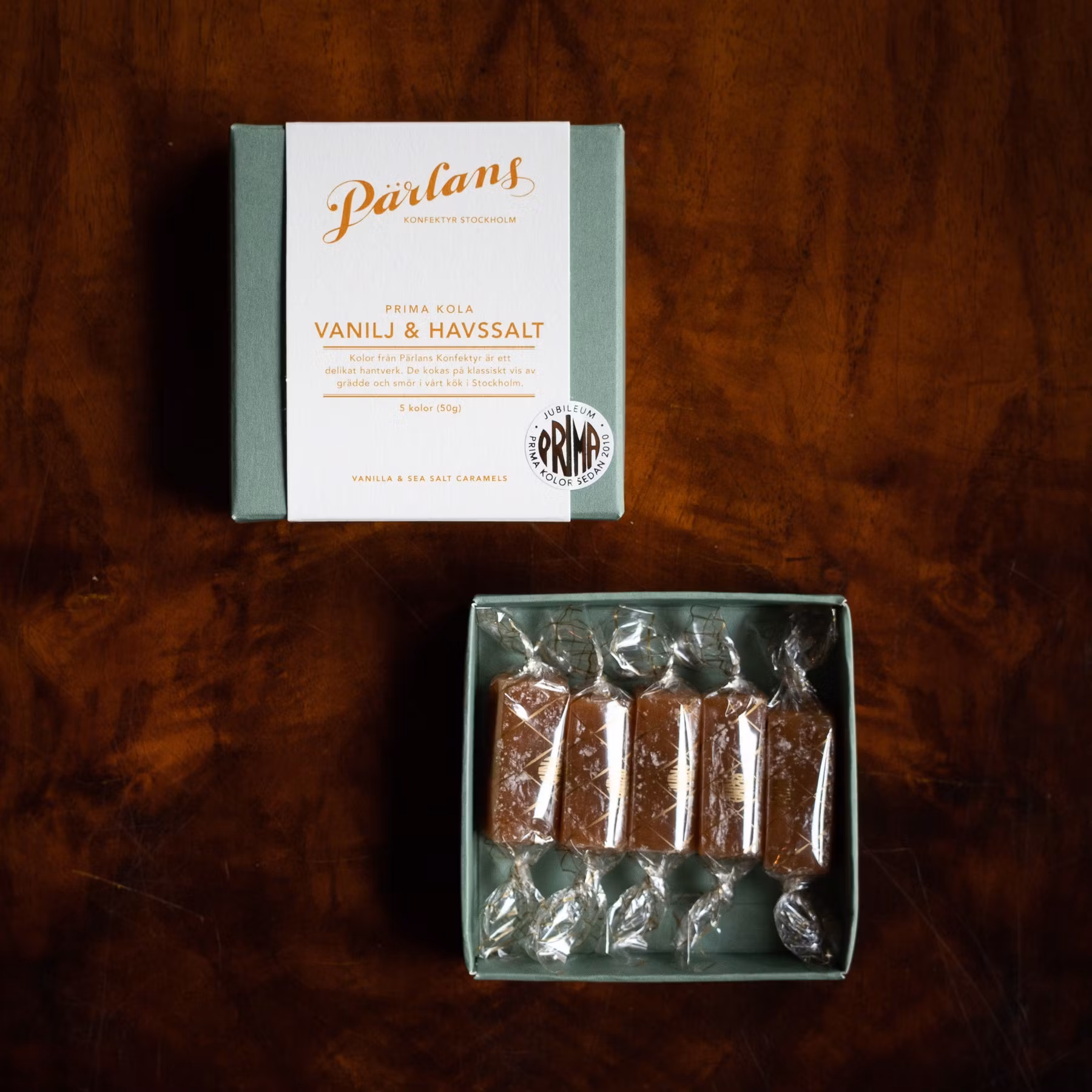 Pärlans Konfektyr Caramelle, Vaniglia e Sale Marino - 5 pz