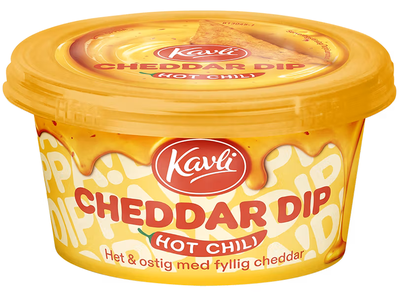 Kavli Zachte Kaasdip, Cheddar Hot Chili - 185 gram