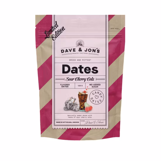 Dave & Jon's Dates, Sour Cherry Cola, Limitided Edition - 125 grams