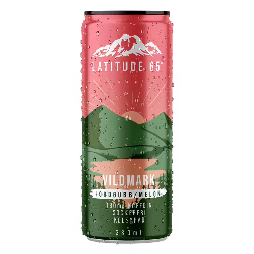 Boisson énergisante Latitude 65 Vildmark, fraise/melon - 330 ml