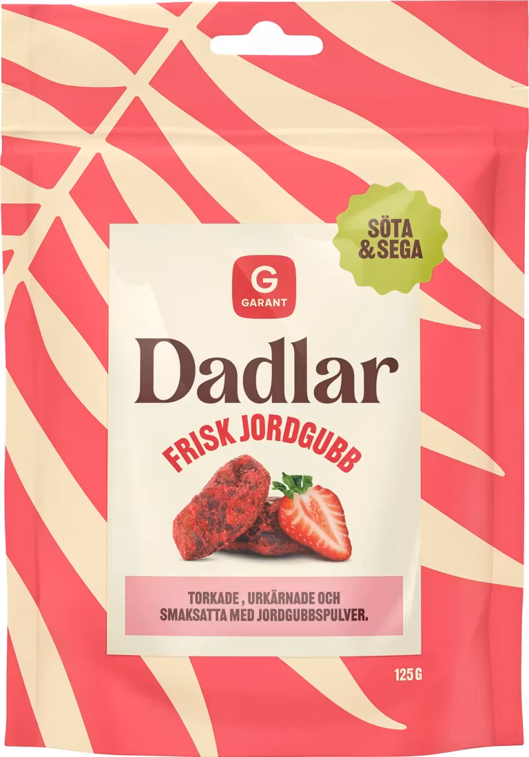Garant Candy Dadels, Aardbei - 125 gram