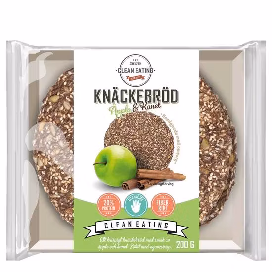 Clean Eating Crispbread, Apple & Cinnamon - 200 grams