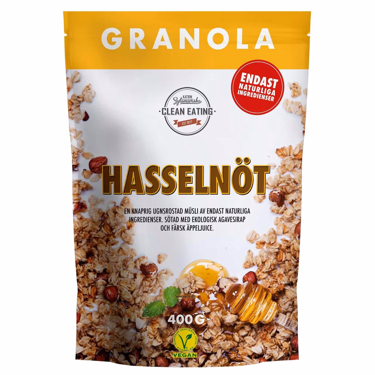 Clean Eating Granola, Hazelnut - 400 grams
