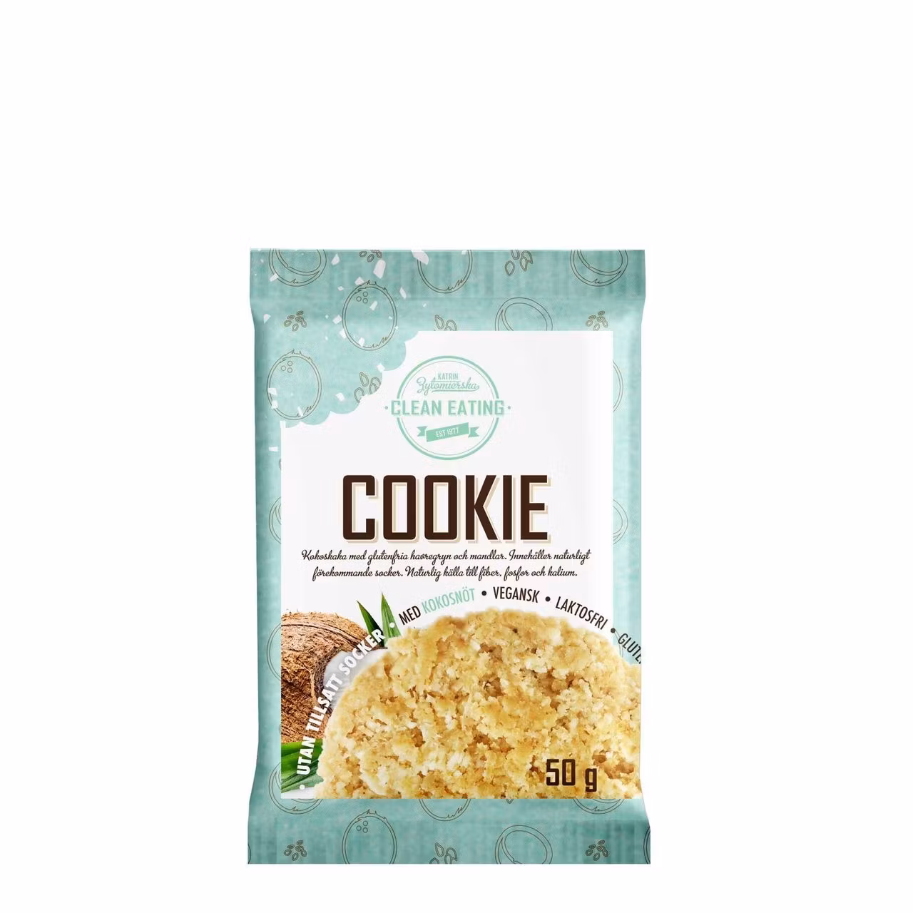 Clean Eating Cookie, Coconut - 50 grams