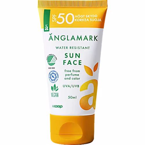 Änglamark Sunscreen Face SPF 50, Unscented - 50 ml