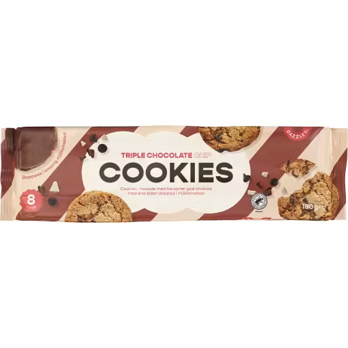 Biscotti Dazzley Triple Choco - 180 grammi
