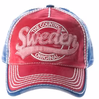 Robin Ruth Washed Denim Cap - Sweden, Pink