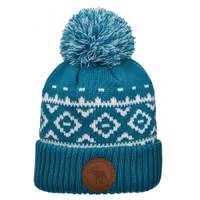 Robin Ruth Leather Stamp Beanie - Sweden, Blue/White