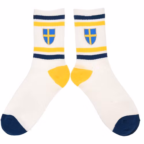 Robin Ruth Retro-Socken, Größe 36-42 – Schwedisches Schild, Weiß
