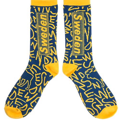 Robin Ruth Classic Socken, Größe 40-45 - Schweden, Blau/Gelb