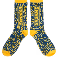 Robin Ruth Classic Socks, Size 40-45 - Sweden, Blue/Yellow