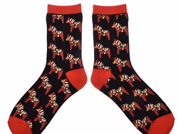 Robin Ruth Classic Socks, Size 36-42 - Dala Horse, Black