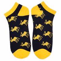 Robin Ruth Ankle Socks, Size 40-45 - Moose, Black/Yellow
