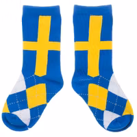 Robin Ruth Kids Socks, 4-8 years old - Sweden, Blue/Yellow/White