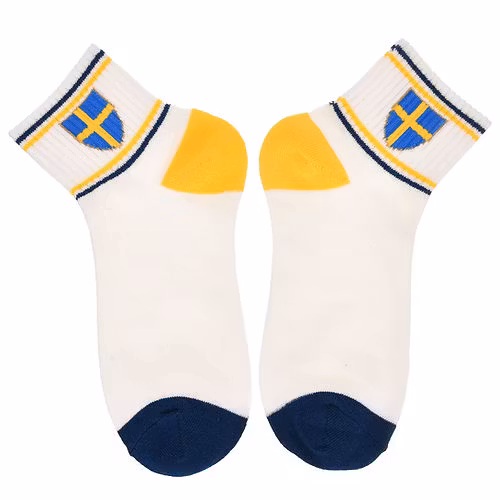 Robin Ruth Retro-Söckchen, Größe 36-42 – Schwedisches Schild, Weiß