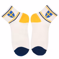 Robin Ruth Retro Ankle Socks, Size 36-42 - Swedish Shield, White