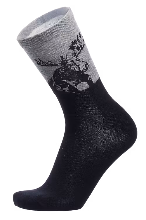 Robin Ruth Classic Socken, Größe 40-45, Grau/Schwarz