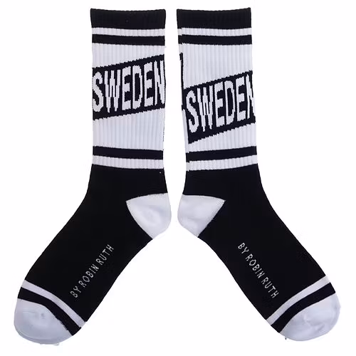 Robin Ruth Retro Socken, Größe 40-45 - Schweden, Schwarz/Weiß