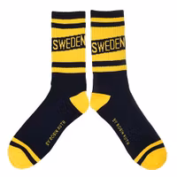 Robin Ruth Retro Socks, Size 40-45 - Sweden, Black/Yellow