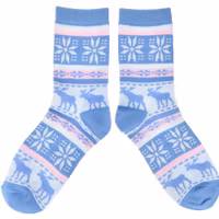 Robin Ruth Classic Socks, Size 36-42 - Moose, Blue/White/Pink