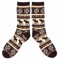 Robin Ruth Classic Socks, Size 40-45 - Moose, Brown/White
