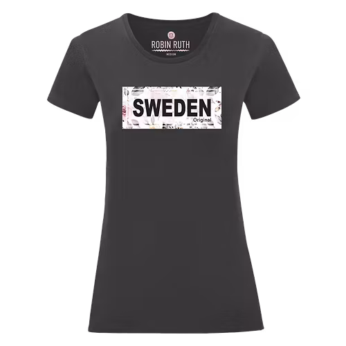 Robin Ruth T-Shirt Damen, "Schweden", Schwarz