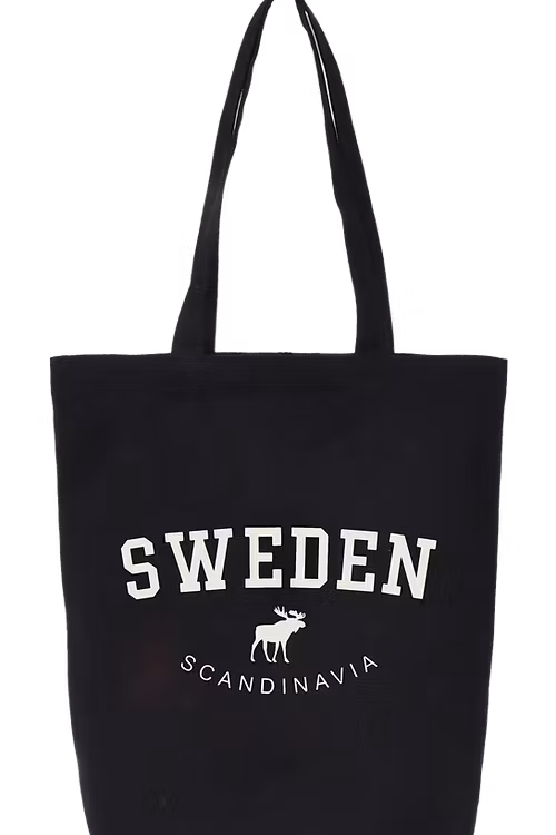 Robin Ruth Natural Tragetasche, Schweden Skandinavien, Schwarz - 36x37 cm