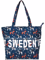 Robin Ruth Classic Small Canvas Bag, Dala Horse, Multicolor - 25x25 cm